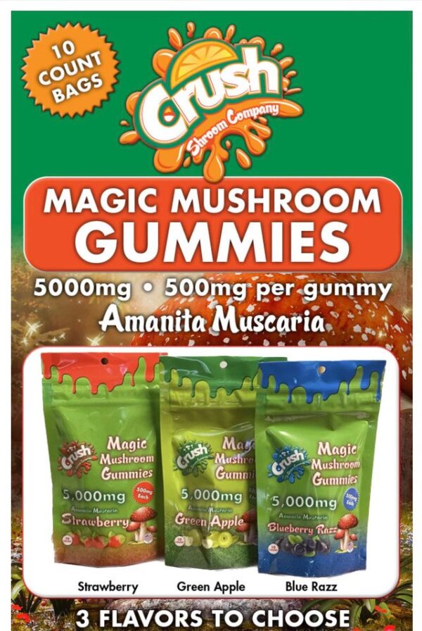 Crush Magic Mushies Gummies 5000MG Bag 10CT/500MG