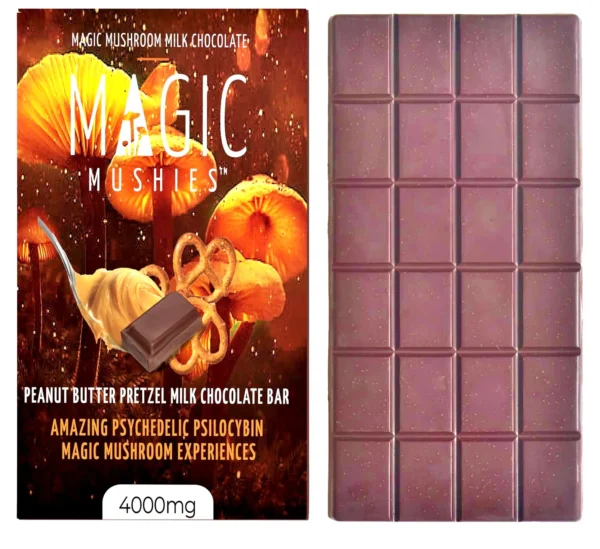 Magic Mushies Peanut Butter Pretzel Milk Chocolate Bar | 4000 mg