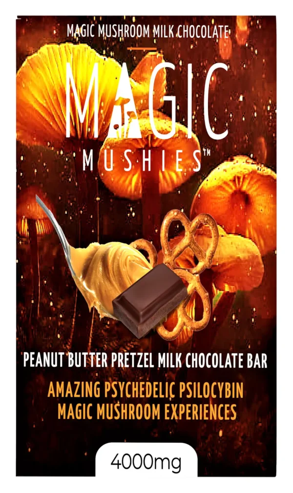 Magic Mushies Peanut Butter Pretzel Milk Chocolate Bar | 4000 mg - Image 3