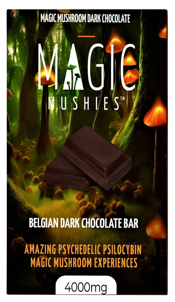 Magic Mushies Belgian Dark Chocolate Bar 4000mg - Image 2