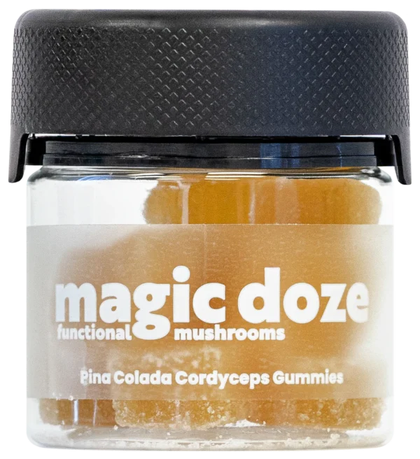 Magic Doze Cordyceps Mushroom Gummies with Delta 9 THC (Pina Colada) - Image 4